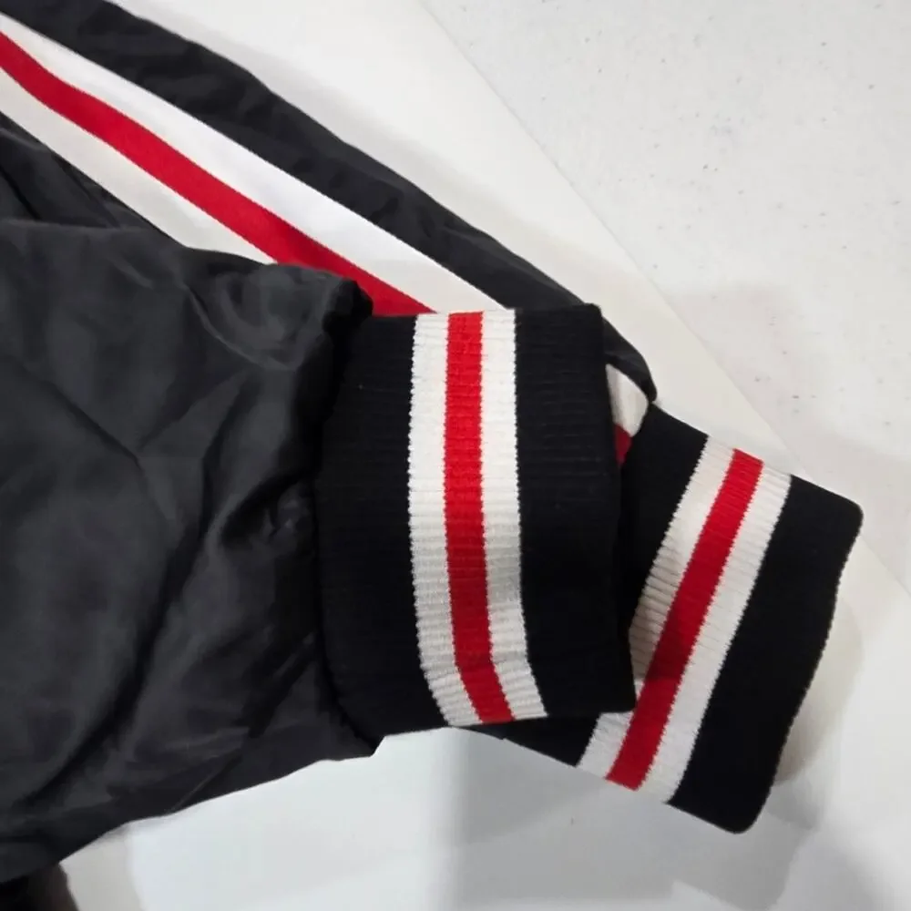 True Religion Racing Bomber Jacket in Jet Black